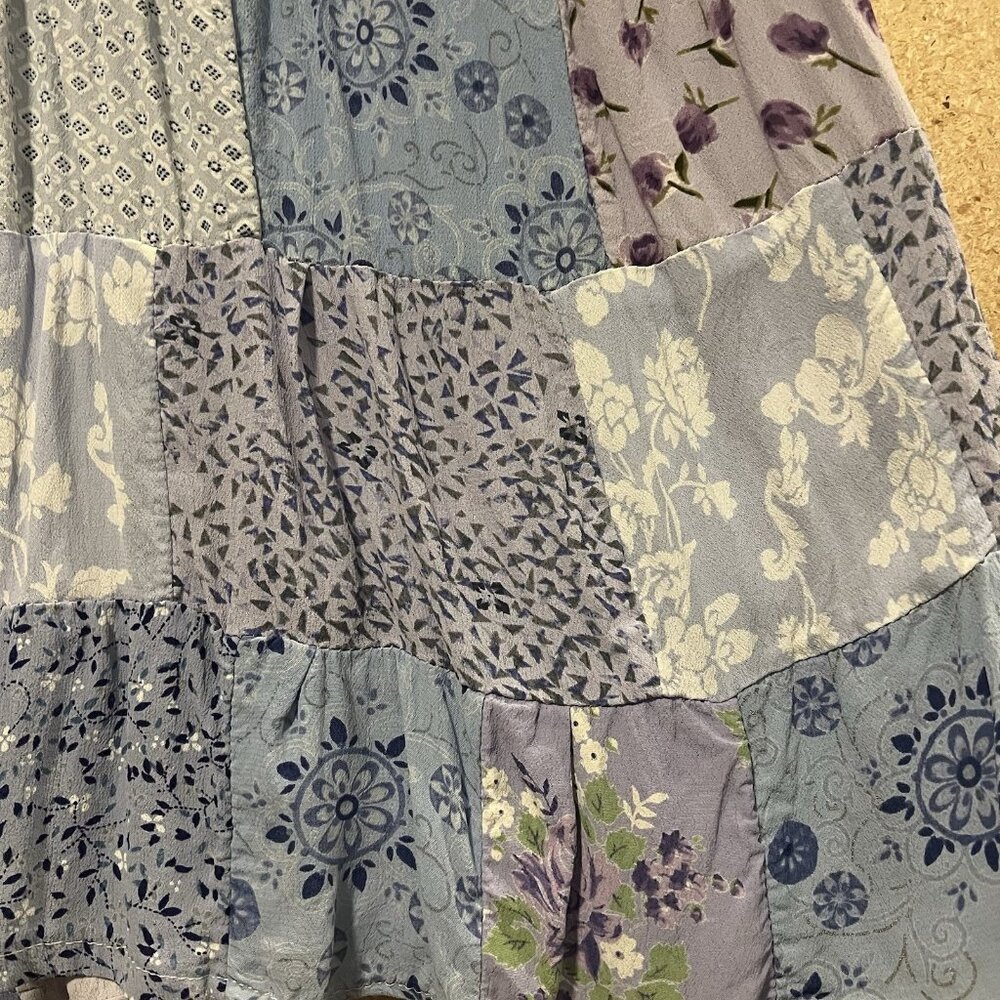 Advantage Maxi Skirt Patchwork Elastic Waist Plus Size 1X Boho Hippie Festival - Picture 9 of 10